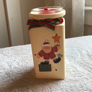 Tall holiday candle jar
